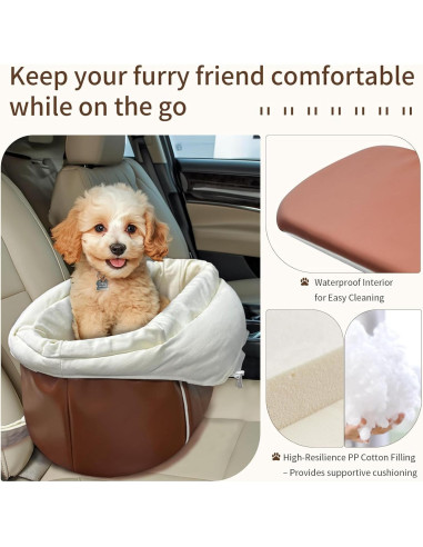 Asiento Elevador para Perros Pequeños LELEFIDO Marrón 5kg