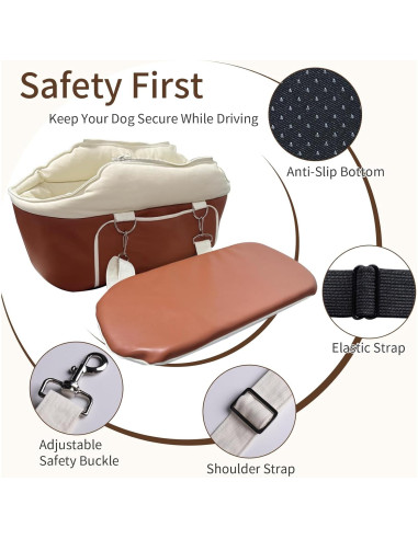 Asiento Elevador para Perros Pequeños LELEFIDO Marrón 5kg