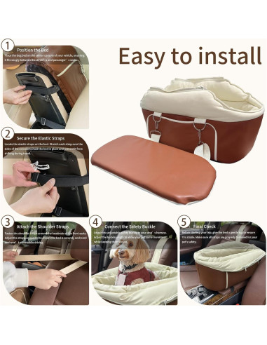 Asiento Elevador para Perros Pequeños LELEFIDO Marrón 5kg