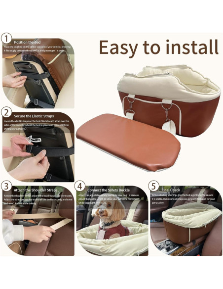 Asiento Elevador para Perros Pequeños LELEFIDO Marrón 5kg