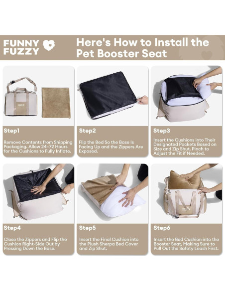 Asiento de Coche Impermeable FUNNY FUZZY para Perros hasta 15kg
