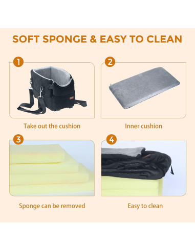 Asiento elevador para perro ZhuPolly negro 42x24x22 cm