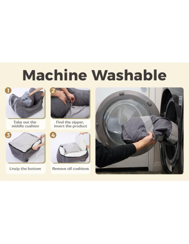 Asiento de Coche para Perros PET AWESOME Gris Claro 50.8x50.8cm