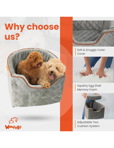 Asiento Elevador para Perros WOOFNGO Gris - Hasta 13.6 kg