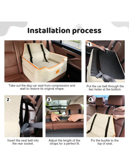 Asiento Elevador para Perros XIEEAOZEE Beige 72.4x52.1cm