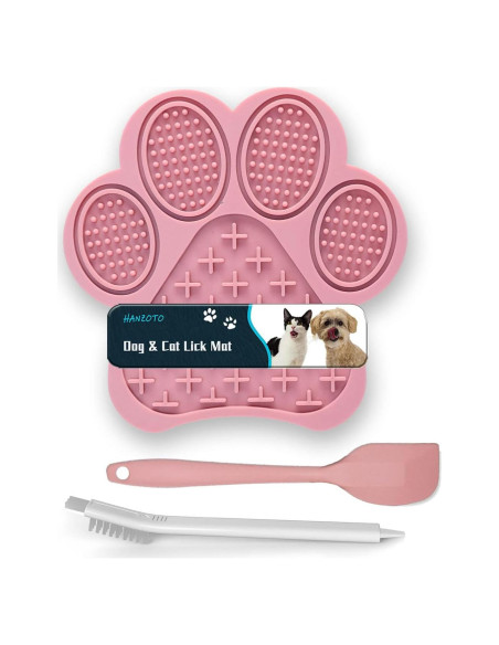 Alfombrilla Lick para Perros y Gatos HANZOTO Rosa 17x16.5cm Alfombrilla Lick para Perros y Gatos HANZOTO Rosa 17x16.5cm