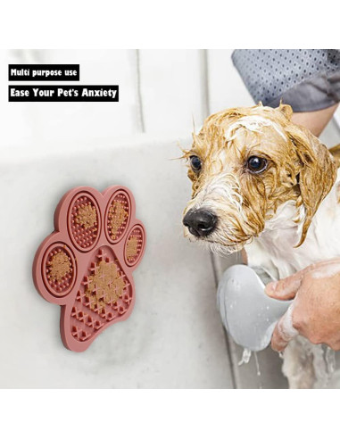 Alfombrilla Lick para Perros y Gatos HANZOTO Rosa 17x16.5cm