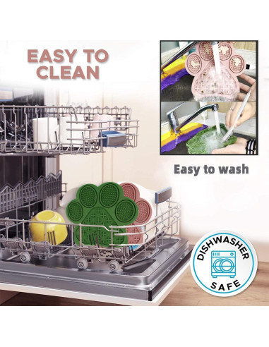 Alfombrilla Lick para Perros y Gatos HANZOTO Rosa 17x16.5cm