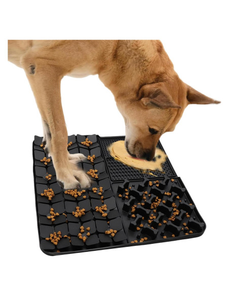 Alfombra de Olfateo de Silicona Femont Grande Negra 40x40cm