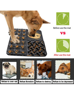 Alfombra de Olfateo de Silicona Femont Grande Negra 40x40cm 2