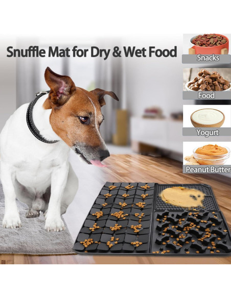 Alfombra de Olfateo de Silicona Femont Grande Negra 40x40cm