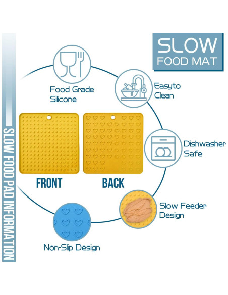 Alfombrilla de Lamer Lenta TANDD para Perros y Gatos 19.56cm