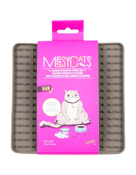 Tapete Interactivo de Silicona Messy Mutts 14x14 cm para Gatos y Perros