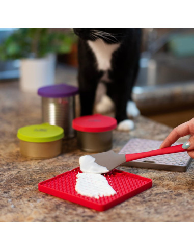 Tapete Interactivo de Silicona Messy Mutts 14x14 cm para Gatos y Perros