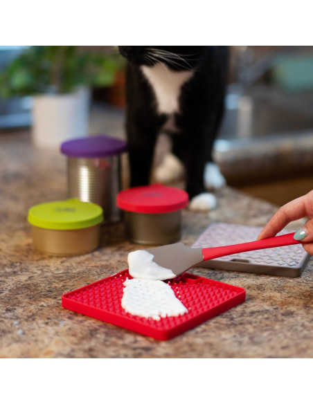 Tapete Interactivo de Silicona Messy Mutts 14x14 cm para Gatos y Perros