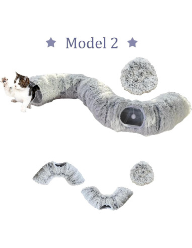 Cama de Túnel para Gatos Marosynix CTB01 2 en 1 Colapsable
