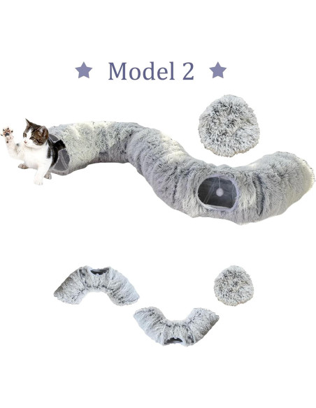 Cama de Túnel para Gatos Marosynix CTB01 2 en 1 Colapsable