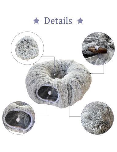 Cama de Túnel para Gatos Marosynix CTB01 2 en 1 Colapsable