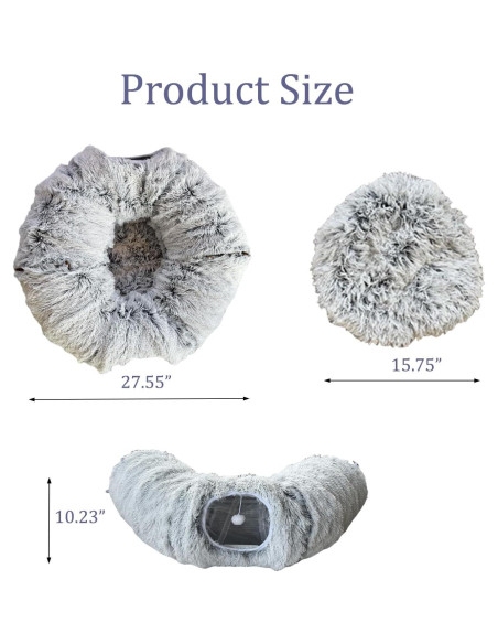 Cama de Túnel para Gatos Marosynix CTB01 2 en 1 Colapsable