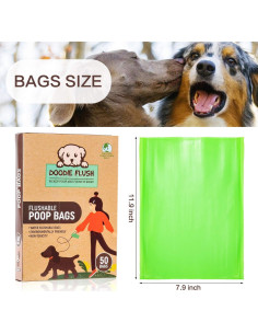Bolsas para Excremento de Perro Doodie Flush - 50 Unidades 2