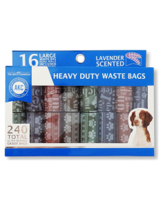 Bolsas de Desechos para Perros AKC - 240 Bolsas Aroma Lavanda