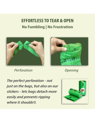 Bolsas Compostables para Desechos de Mascotas PetLaud - 60 Unidades