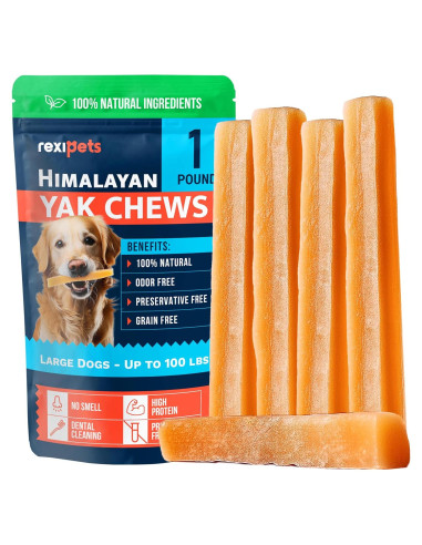 Masticables de Queso de Yak Natural Rexipets - Grande 0.45kg