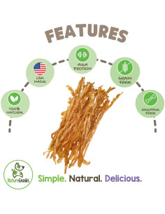Tendones de Pavo USA Nature Gnaws 113.4g - Snack Natural para Perros 2
