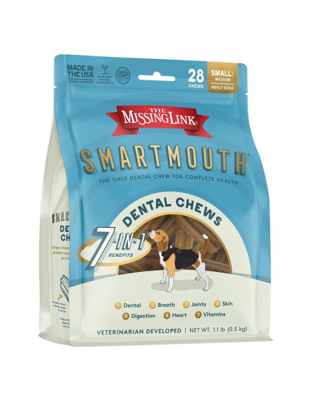 Masticables Dentales Smartmouth 28 Ct para Perros 7-en-1
