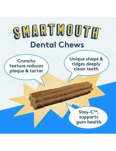 Masticables Dentales Smartmouth 28 Ct para Perros 7-en-1 2