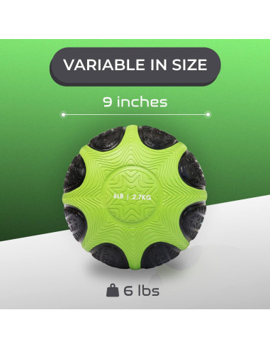 Balón Medicinal Yes4All 6 kg con Agarre Antideslizante