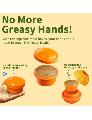 Juguete Interactivo para Perros JoyBruko - Golosinas Congelables 10x10 cm