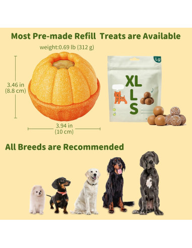 Juguete Interactivo para Perros JoyBruko - Golosinas Congelables 10x10 cm