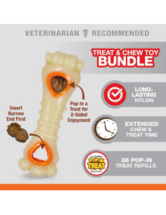 Juguete dispensador de golosinas Nylabone Knuckle Bone Mediano 2