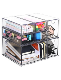 Organizador de Escritorio Tobeelec con 7 Cajones Apilables