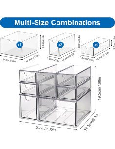 Organizador de Escritorio Tobeelec con 7 Cajones Apilables 2