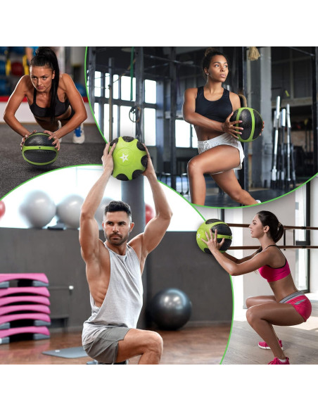 Balón Medicinal Yes4All 6 kg con Agarre Antideslizante