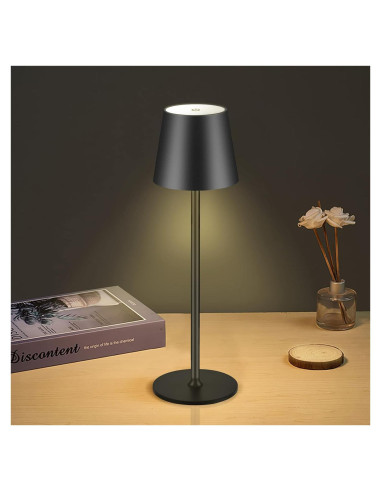 Lámpara de Mesa Inalámbrica Recargable IMQSQIK 4600mAh Negra