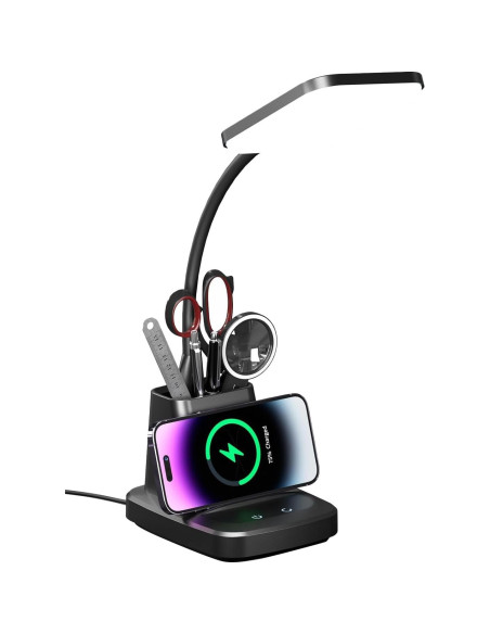 Lámpara de Escritorio LED Vicsoon con Cargador Inalámbrico