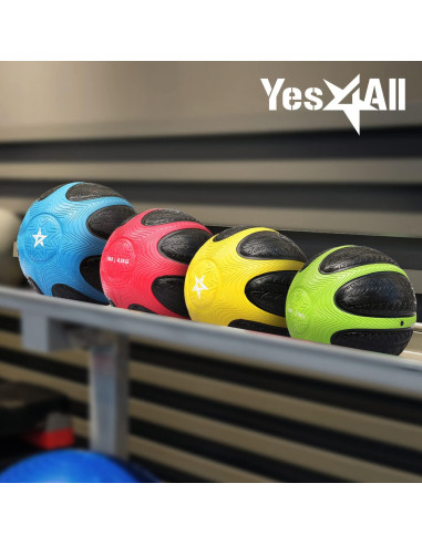 Balón Medicinal Yes4All 6 kg con Agarre Antideslizante