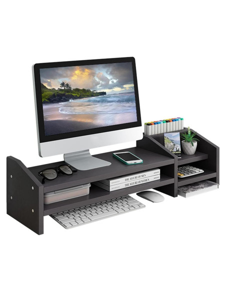 Soporte para Monitor de Madera KUAIYU 2 Niveles Ergonomico