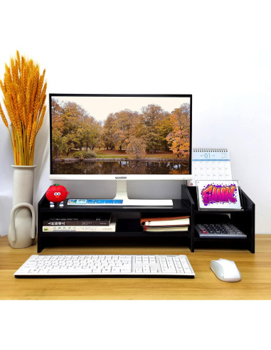 Soporte para Monitor de Madera KUAIYU 2 Niveles Ergonomico