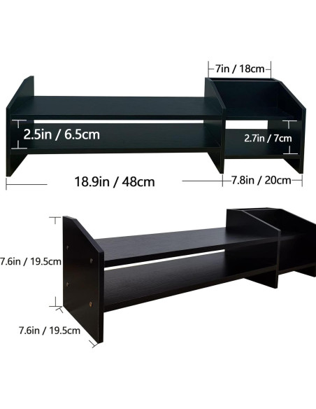 Soporte para Monitor de Madera KUAIYU 2 Niveles Ergonomico