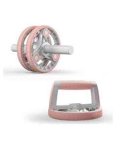 Rueda de Abdominales Holleyweb 14-en-1 Rosa - Kit de Ejercicio