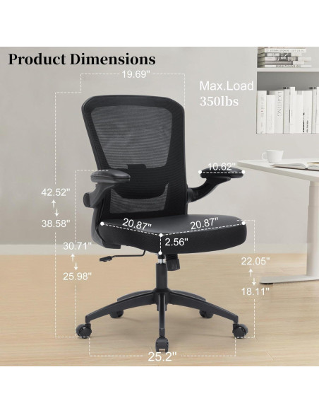 Silla de Oficina Ergonómica HOMIFYCO HMF-866 Ajustable 159kg