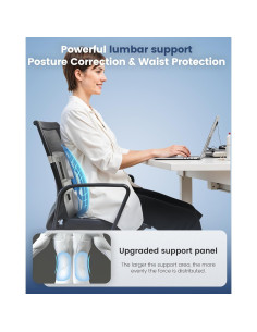 Soporte Lumbar Beleduc Ajustable - Almohada Ergonómica Azul 2