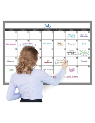 Calendario de Pared Borrable BooQool 101.6x71.1cm Sin Fecha