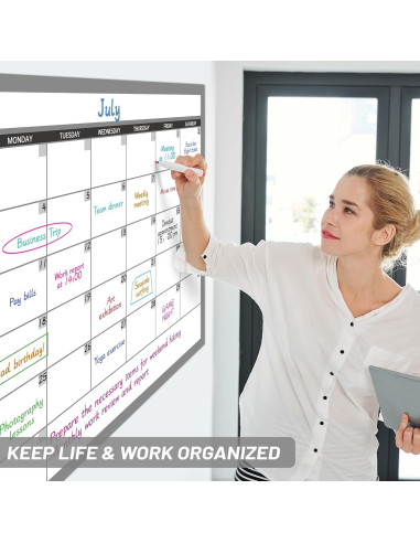 Calendario de Pared Borrable BooQool 101.6x71.1cm Sin Fecha