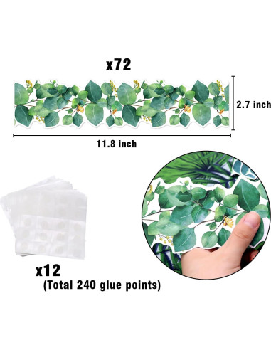 Tablero de Corcho Omlisca 21.6m Eucalipto Verde Decoración