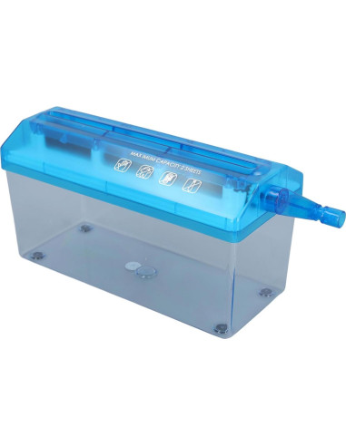 Mini Trituradora de Papel Manual ViaGasaFamido 1.5L Azul